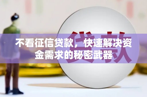 桥东不看征信贷款，快速解决资金需求的秘密武器