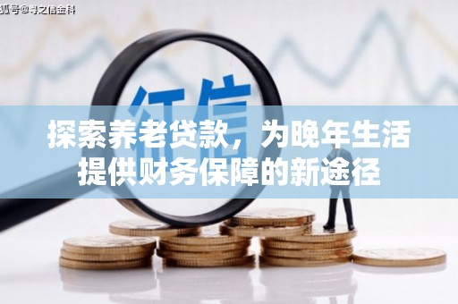 桥东探索养老贷款，为晚年生活提供财务保障的新途径