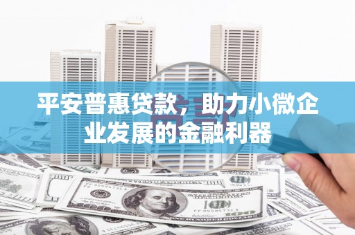桥东平安普惠贷款，助力小微企业发展的金融利器